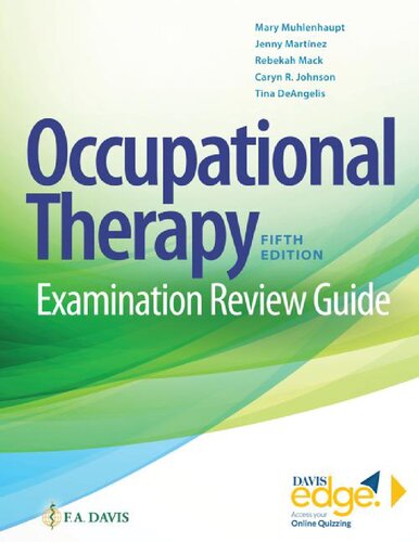 Occupational Therapy Examination Review Guide 5th Edition 5th Edition Mary Muhlenhaupt