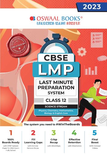 Cbse Class 12 Lmp Last Minute Preparation System Science 1st Edition Oswaal Editorial Board