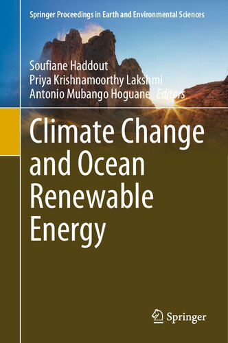 Climate Change And Ocean Renewable Energy Proceedings In Earth And Environmental Sciences 1st Edition Soufiane Haddout