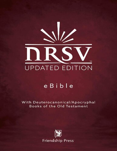 New Revised Standard Version Updated Edition With Deuterocanonical And Apocryphal Books Of The Old Testament National Council Of Churches Usa