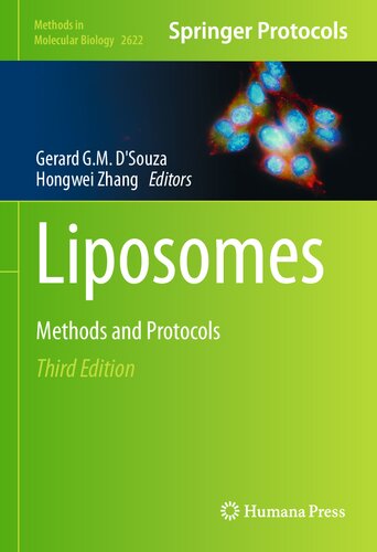 Liposomes Methods And Protocols 3rd Edition Gerard Gm Dsouza