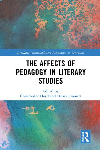 The Affects Of Pedagogy In Literary Studies Christopher Lloyd