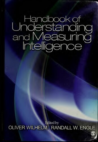 Handbook Of Understanding And Measuring Intelligence Oliver Wilhelm