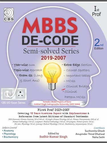 Mbbs Decode Semi Solved Series 20192007 1st Prof 2ed Pb 2020 Singh S K