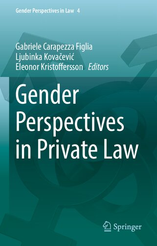 Gender Perspectives In Private Law Gabriele Carapezza Figlia