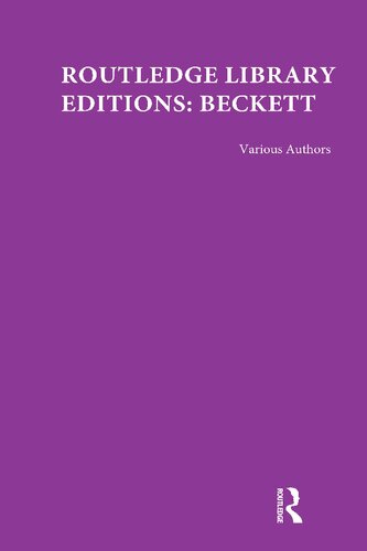 Routledge Library Editions Beckett 5volume Set Various Authors