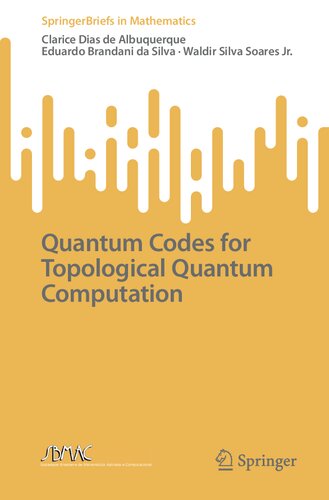 Quantum Codes For Topological Quantum Computation Springerbriefs In Mathematics 1st Ed 2022 Clarice Dias De Albuquerque