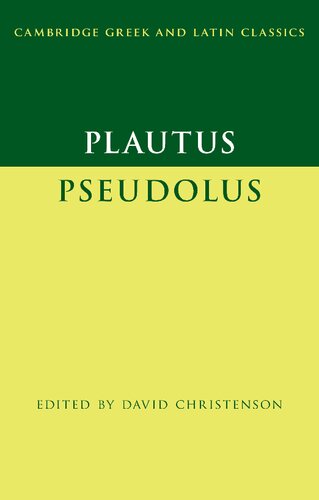 Plautus Pseudolus David Christenson