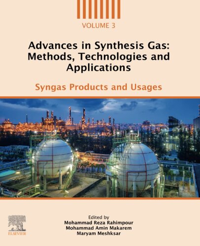Advances In Synthesis Gas Methods Technologies And Applications Volume 3 Syngas Products And Usages Mohammad Reza Rahimpour