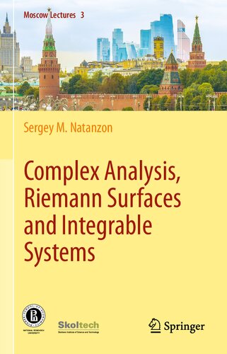 Complex Analysis Riemann Surfaces And Integrable Systems Sergey M Natanzon