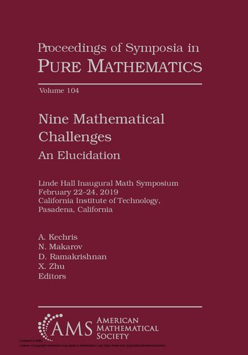 Nine Mathematical Challenges An Elucidation A Kechris N Makarov