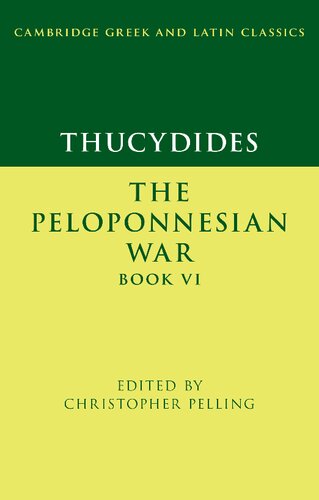 Thucydides The Peloponnesian War Book Vi Christopher Pelling