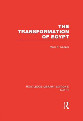 The Transformation Of Egypt Rle Egypt Mark N Cooper