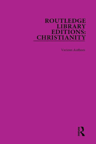 Routledge Library Editions Christianity 15volume Set Various Authors