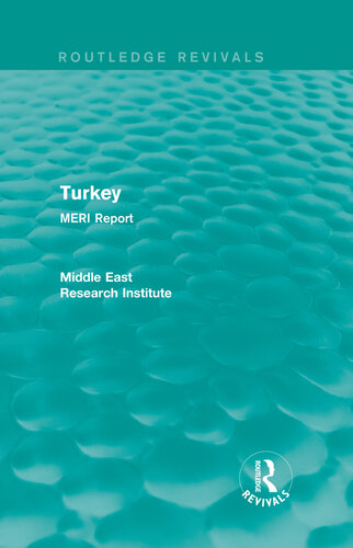 Turkey Routledge Revival Meri Report Middle East Research Institute