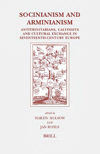 Socinianism And Arminianism Antitrinitarians Calvinists And Cultural Exchange In Seventeenthcentury Europe Martin Mulsow
