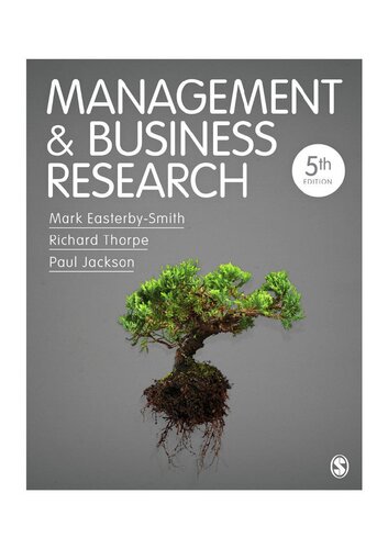 Management And Business Research 5th Edition Mark Easterbysmith