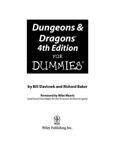 Dungeons And Dragons 4th Edition Bill Slavicsek Richard Baker