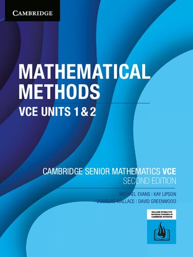 Cambridge Senior Mathematics Mathematical Methods Vce Units 1 2 2nd Edition Michael Evans