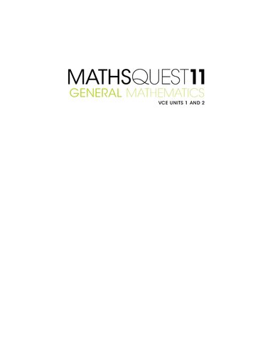 Maths Quest 11 Vce General Mathematics Units 1 2 Steven Morris
