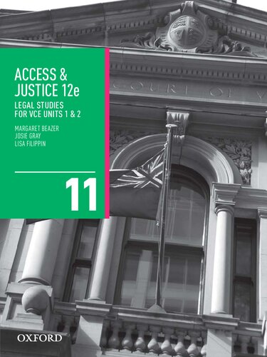 Access Justice Legal Studies For Vce Units 1 2 12th Edition Margaret Beazer