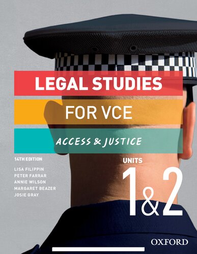 Legal Studies For Vce Access Justice Units 1 2 14th Edition Lisa Filippin