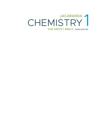 Jacaranda Chemistry 1 Vce Units 1 2 3rd Edition Neale Taylor