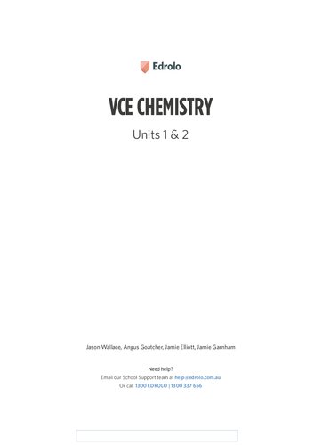 Edrolo Vce Chemistry Units 1 2 Unknown