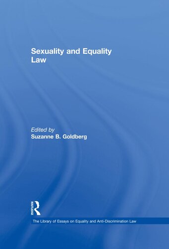 Sexuality And Equality Law Suzanne B Goldberg