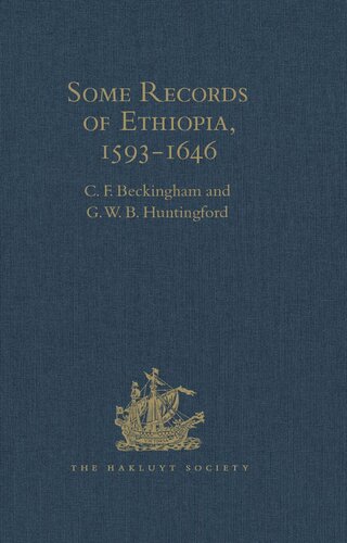 Some Records Of Ethiopia 15931646 Gwb Huntingford Cf Beckingham