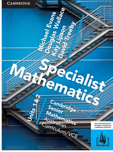 Cambridge Seniour Mathematics Vce Specialist Mathematics Units 1 2 Michael Evans