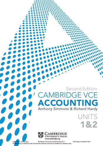 Cambridge Checkpoints Vce Accounting Units 12 2nd Edition Tim Joyce
