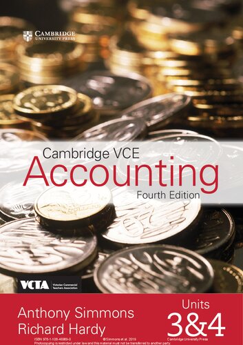 Cambridge Vce Accounting Units 3 4 4th Edition Anthony Simmons