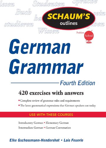Schaums Outlines German Grammar 4th Edition Elke Gschossmannhendershot