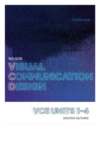 Nelson Visual Communication Design Vce Units 14 Workbook 4th Edition Kristen Guthrie