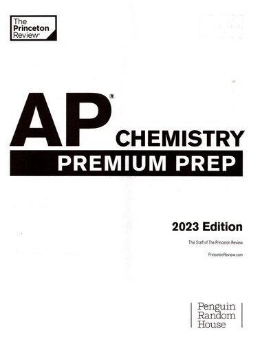 Princeton Review Ap Chemistry Premium Prep 2023 7 Practice Tests Complete Content Review Strategies Techniques College Test Preparation The Princeton Review