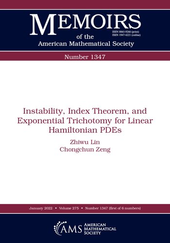 Instability Index Theorem And Exponential Trichotomy For Linear Hamiltonian Pdes Zhiwu Lin