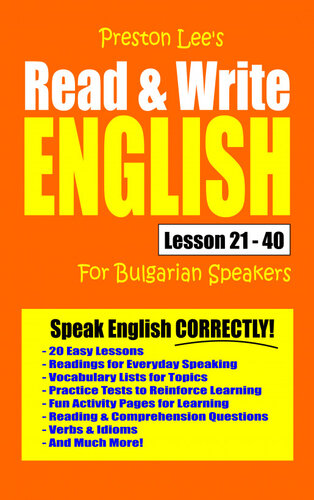 Preston Lees Read Write English Lesson 21 40 For Bulgarian Speakers Preston Lee
