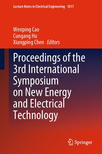 Proceedings Of The 3rd International Symposium On New Energy And Electrical Technology Wenping Cao