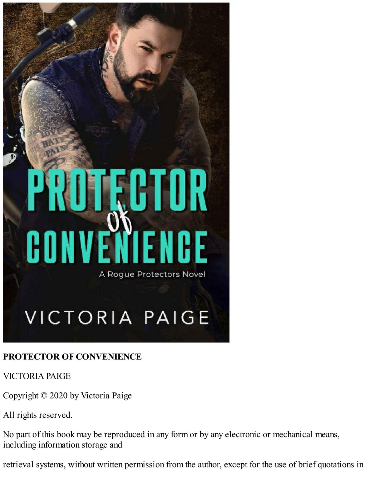 Protector Of Convenience Rogue Protectors Book 2 Victoria Paige