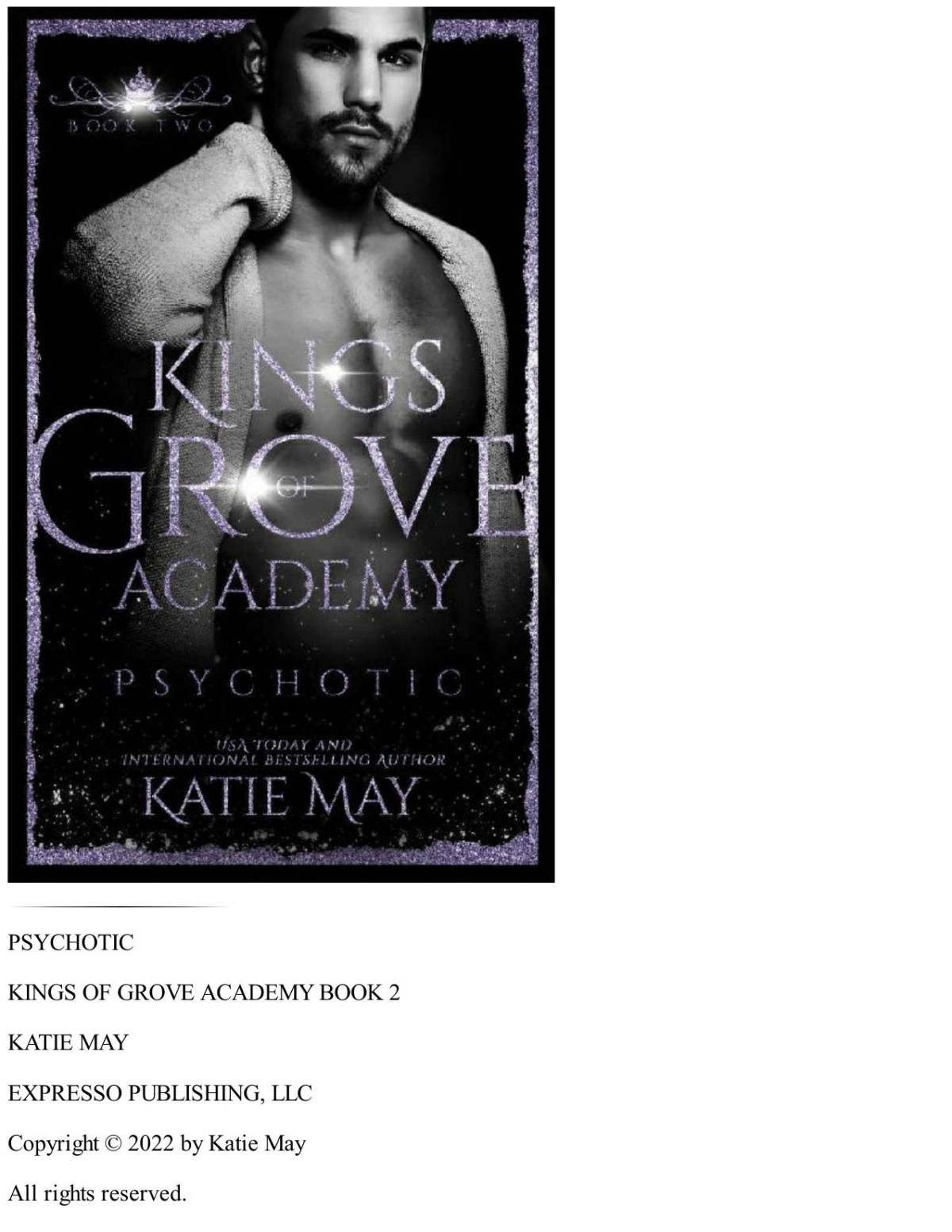 Psychotic Kings Of Grove Academy Book 2 Katie May