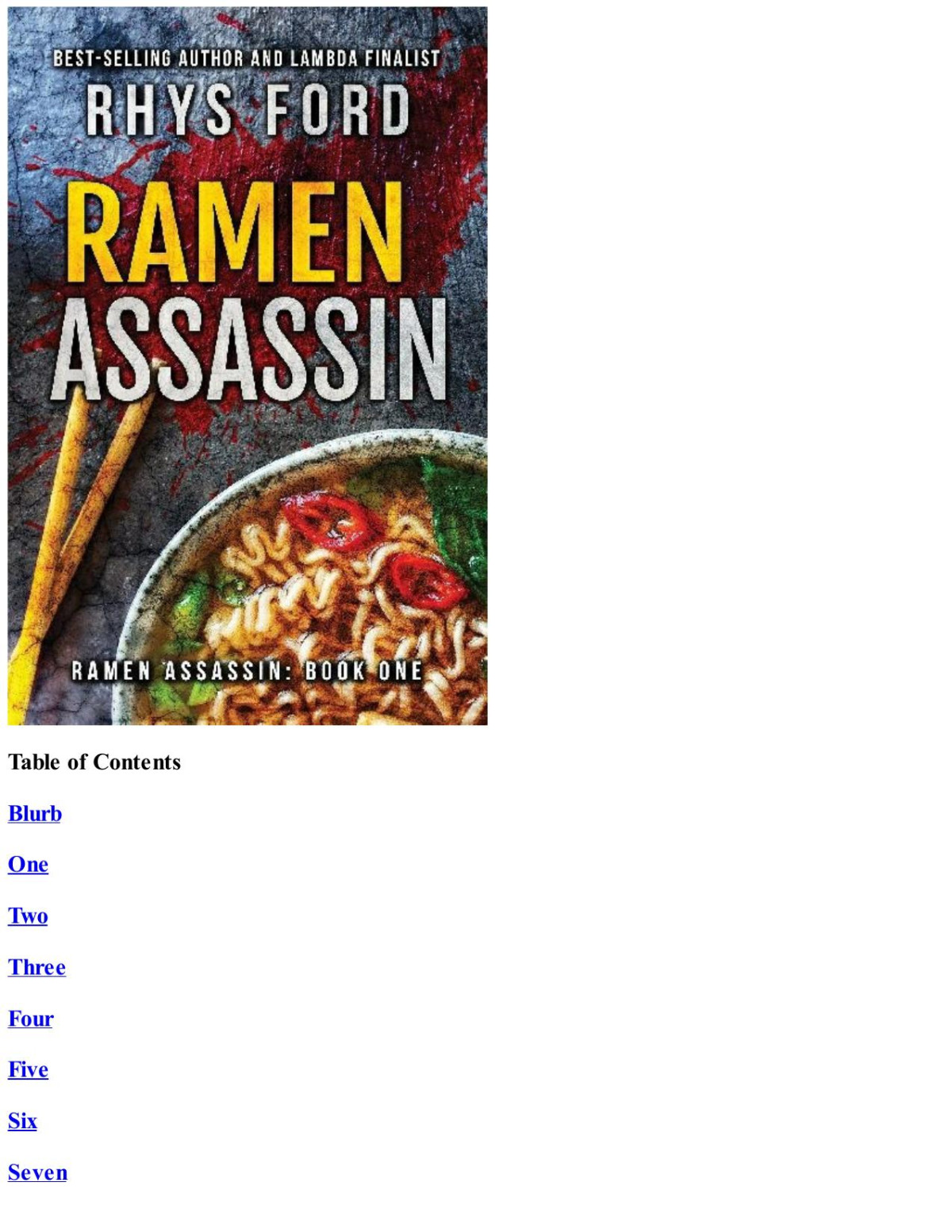 Ramen Assassin Rhys Ford