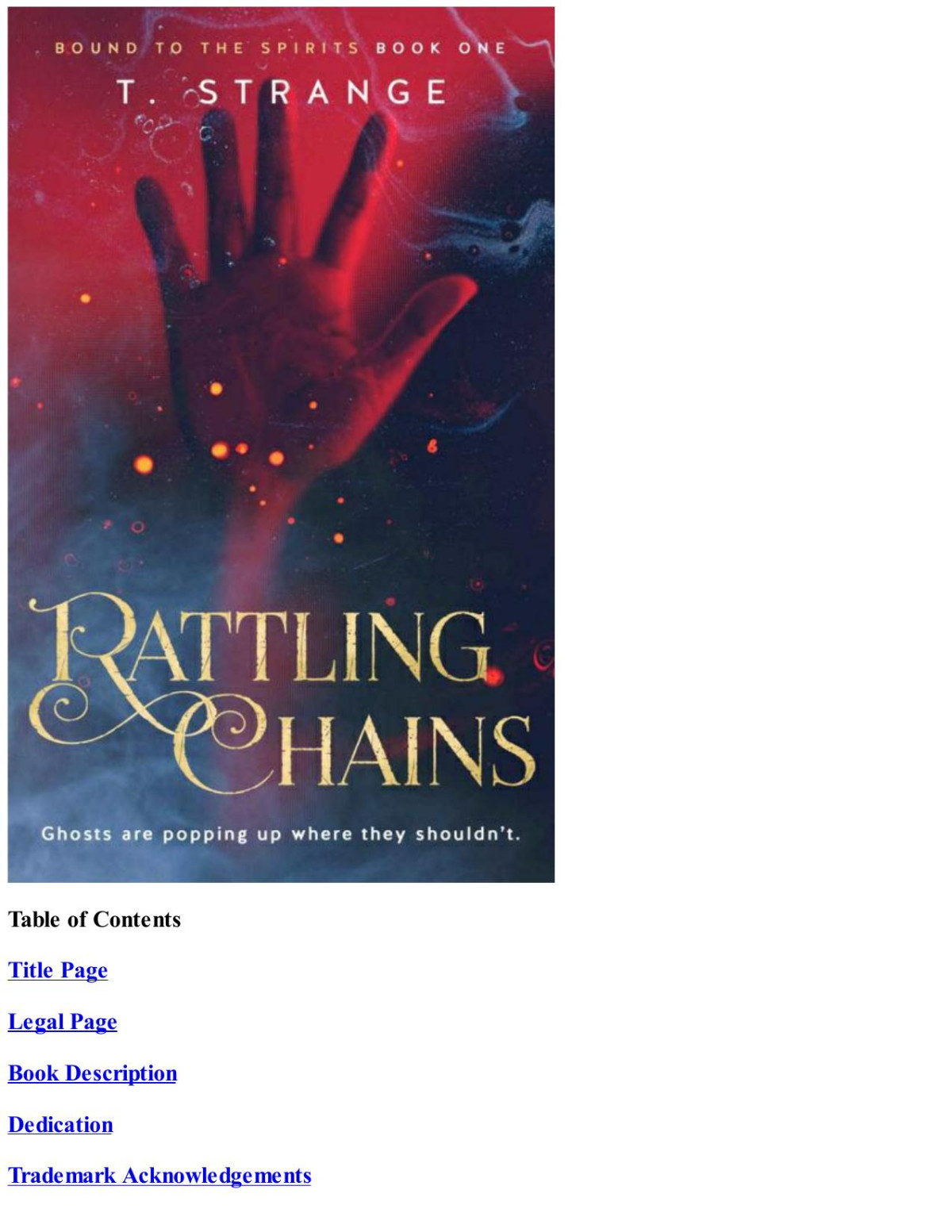 Rattling Chains Bound To The Spirits Book 1 T Strange