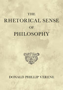 The Rhetorical Sense Of Philosophy Donald Phillip Verene