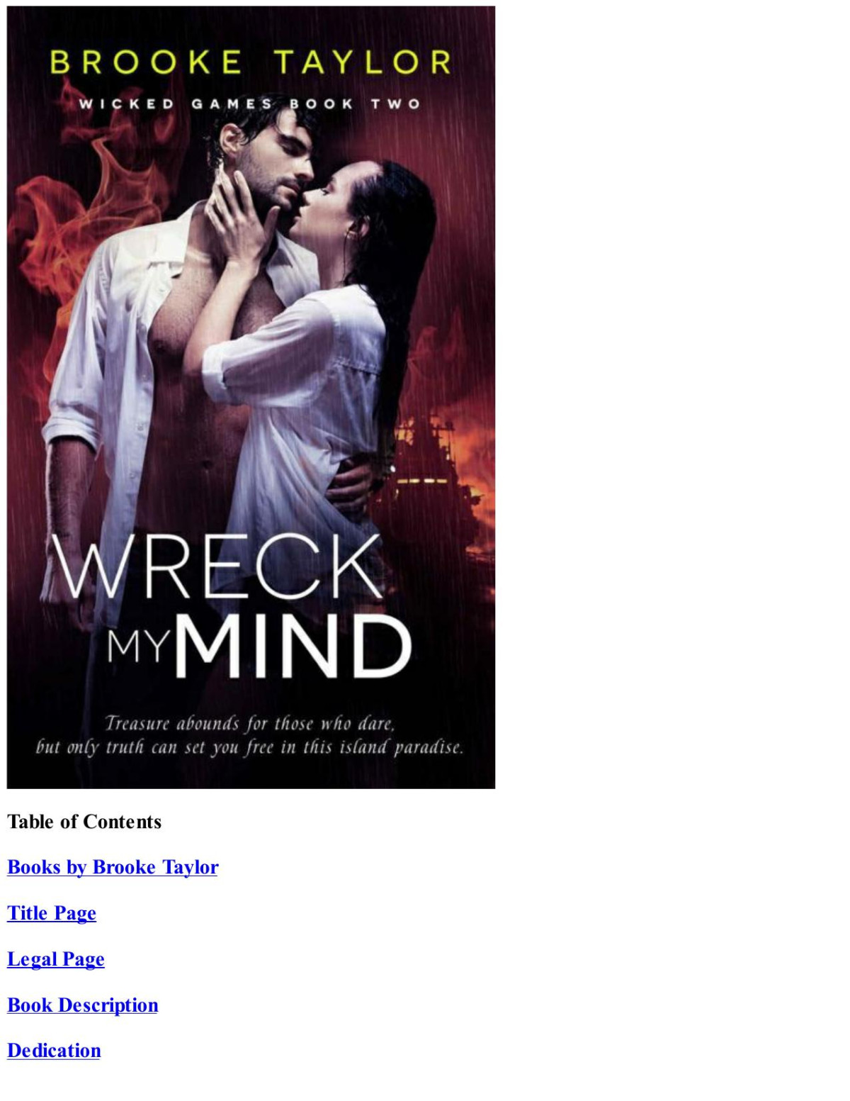 Wreck My Mind Wicked Games Book 2 Brooke Taylor