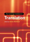 The Cambridge Handbook Of Translation Kirsten Malmkjær