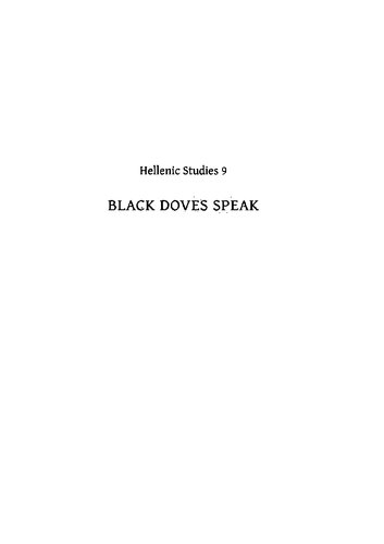Black Doves Speak Herodotus And The Languages Of Barbarians Rosaria Vignolo Munson