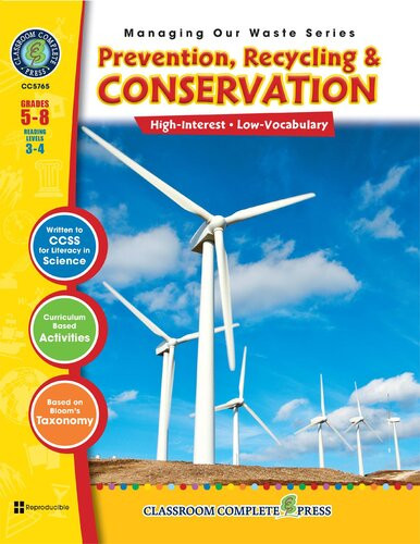 Prevention Recycling Conservation 1st Edition Erika Gasper Gombatz