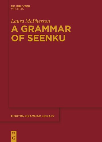 A Grammar Of Seenku Laura Mcpherson