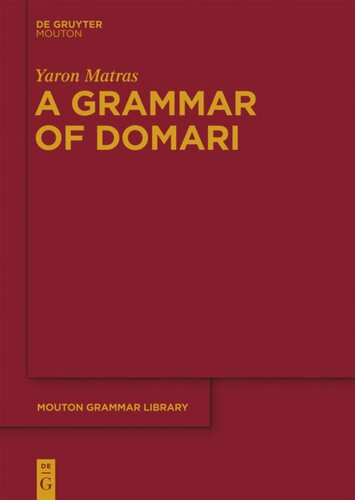 A Grammar Of Domari Yaron Matras